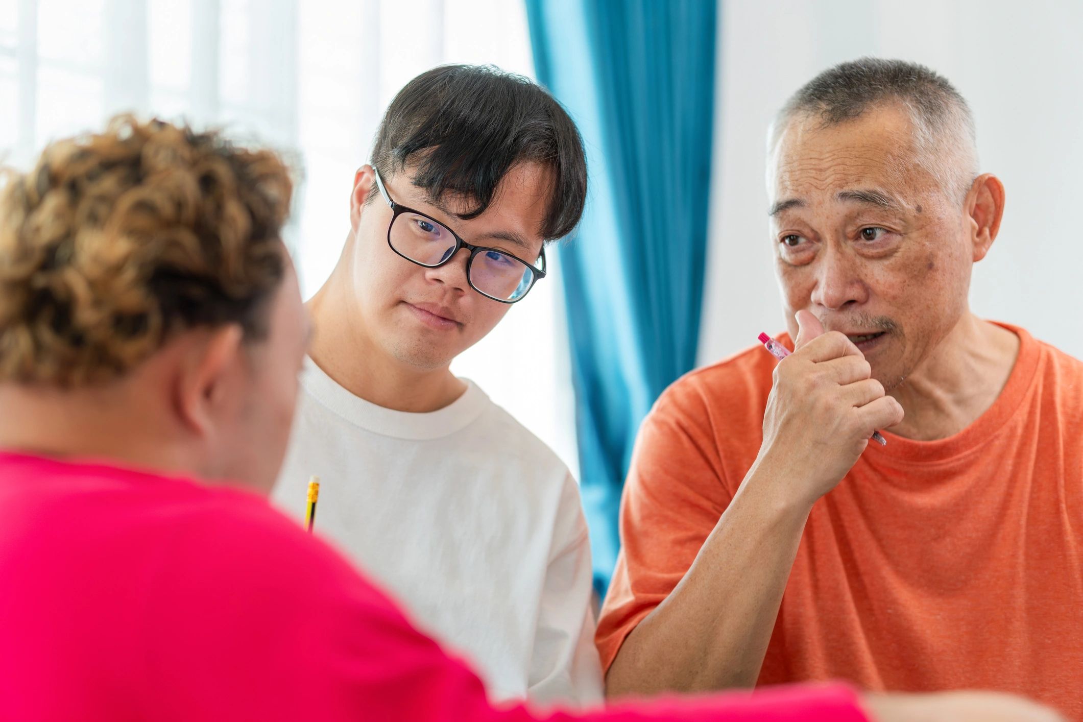Family meeting with care professional